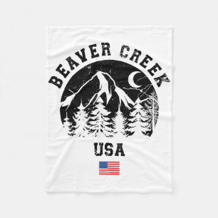 Beaver Creek Colorado Ski Resort Alpine Skiing Ame Fleece Blanket