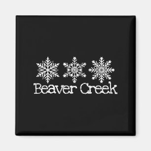 Beaver creek colorado skier skiing snowflakes ski magnet