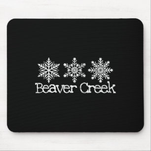 Beaver creek colorado skier skiing snowflakes ski mouse pad