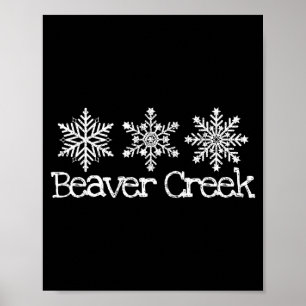 Beaver creek colorado skier skiing snowflakes ski poster