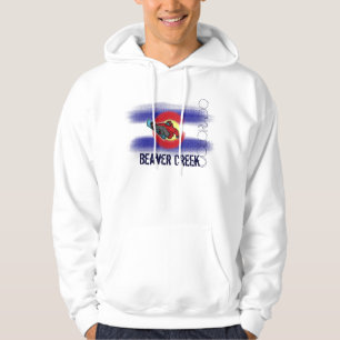 Beaver Creek Colorado snowboarder flag hoodie