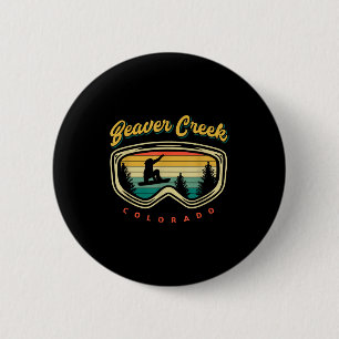 Beaver creek colorado vintage color snowboard 6 cm round badge