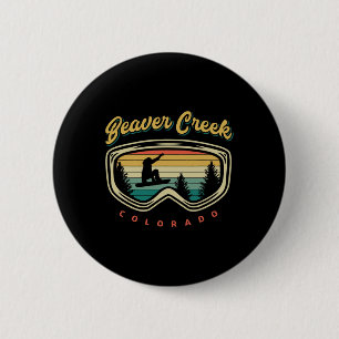 Beaver Creek Colorado Vintage Color Snowboard Skii 6 Cm Round Badge