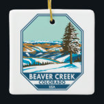 Beaver Creek Ski Area Winter Colorado Ceramic Ornament<br><div class="desc">Beaver Creek Winter art design showcasing the winter landscape.</div>