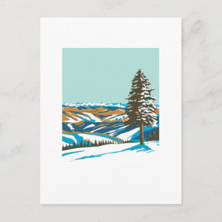 Beaver Creek Ski Resort near Avon Colorado WPA Pos Postcard