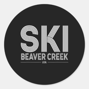 Beaver Creek Ski Resort Usa Rocky Mountains Americ Classic Round Sticker