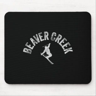 Beaver Creek Ski Vintage Skiing Retro Style Mouse Pad