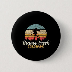 Beaver Creek Skiing Colorado Vintage Mountain Ski 6 Cm Round Badge
