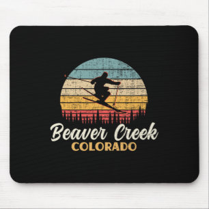 Beaver Creek Skiing Colorado Vintage Mountain Ski Mouse Pad