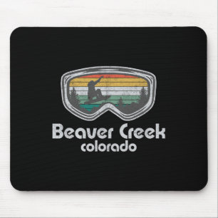 Beaver Creek Snowboarding Retro Colorado Snowboard Mouse Pad