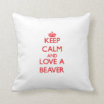 Beaver Cushion<br><div class="desc">Use the search tool at my store to find other Beaver merchandise. Beaver products available on tshirts, sweatshirts, kids shirts,  infant onsies,  stickers,  magnets,  and much more Beaver clothing fully customisable to your specifications. If you like what you see,  please link to my store (www.zazzle.com/animalshirstore) or email a friend.</div>