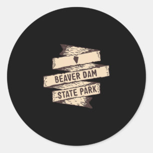 Beaver Dam State Park Nevada Nv Wooden Sign Vacati Classic Round Sticker
