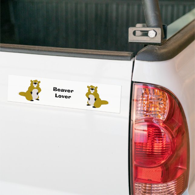 Beaver Design Bumper Sticker (On Truck)