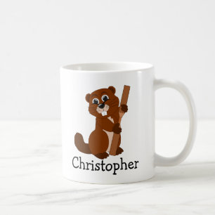 Beaver Design Personalised Coffee Mug
