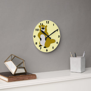 Beaver Design Round Clock