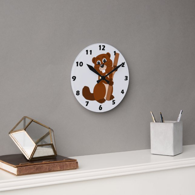Beaver Design Round Clock (Office)