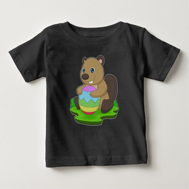 Beaver Easter Easter egg Baby T-Shirt (Front)