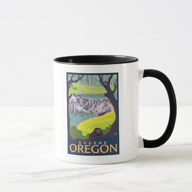 Beaver Family - Eugene, Oregon Mug (Right)