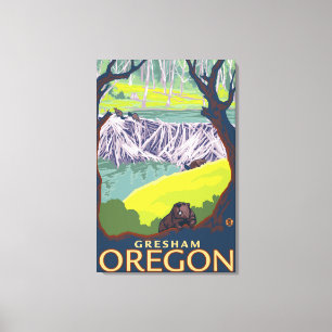 Beaver Family - Gresham, Oregon Canvas Print