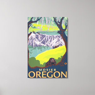 Beaver Family - Mosier, Oregon Canvas Print