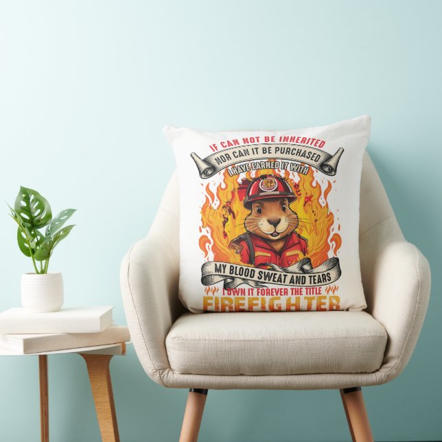 Beaver Firefighter Cushion (Chair)