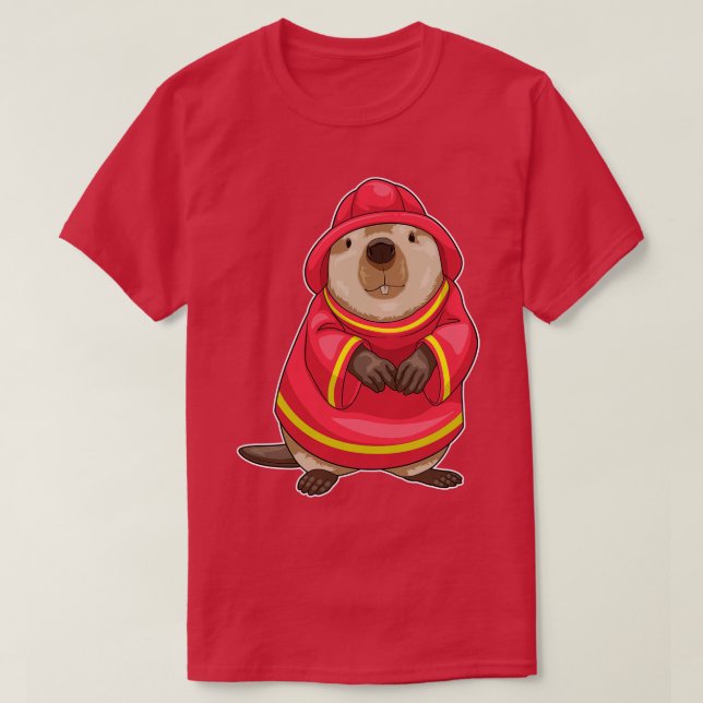Beaver Firefighter Fire department T-Shirt (Design Front)