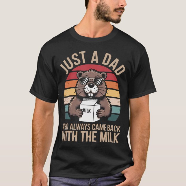 Beaver Funny Father's Day Dad T-Shirt (Front)