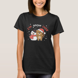Beaver I'm Snow Cute Snowman Snow Pun T-Shirt