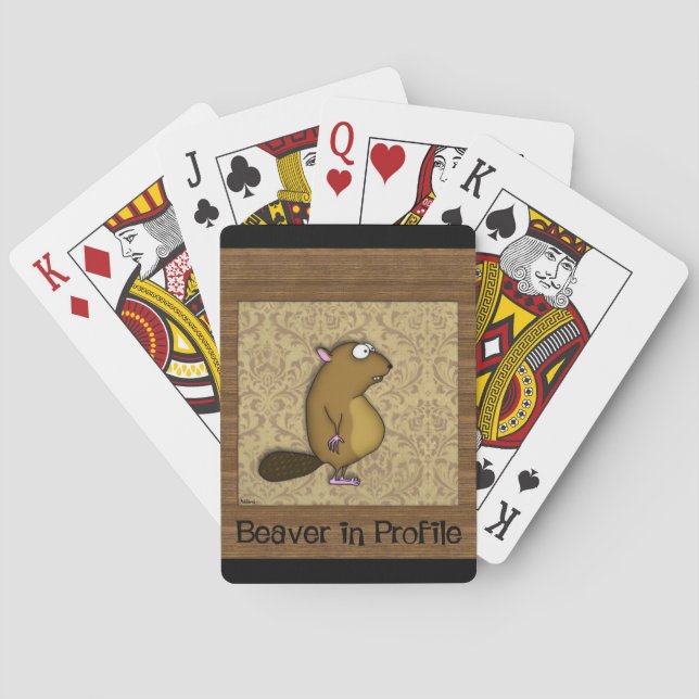 Beaver in Profile Playing Cards (Back)