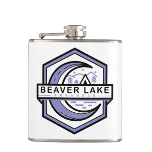 beaver lake arkansas moon hexa hip flask