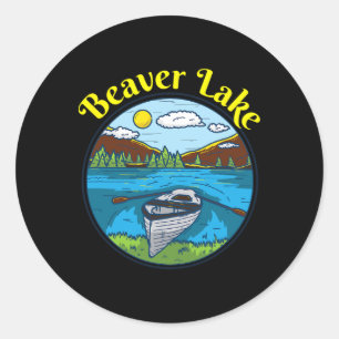Beaver Lake Clothing Arkansas Retro Boating Classic Round Sticker