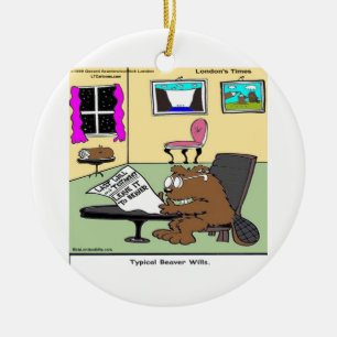 Beaver Living Wills Rick London Funny Ceramic Tree Decoration