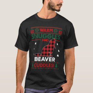 Beaver Lover Xmas Gift Cute Pet Ugly Christmas Swe T-Shirt