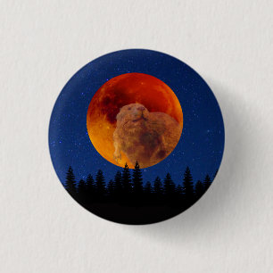 Beaver Moon in November 3 Cm Round Badge