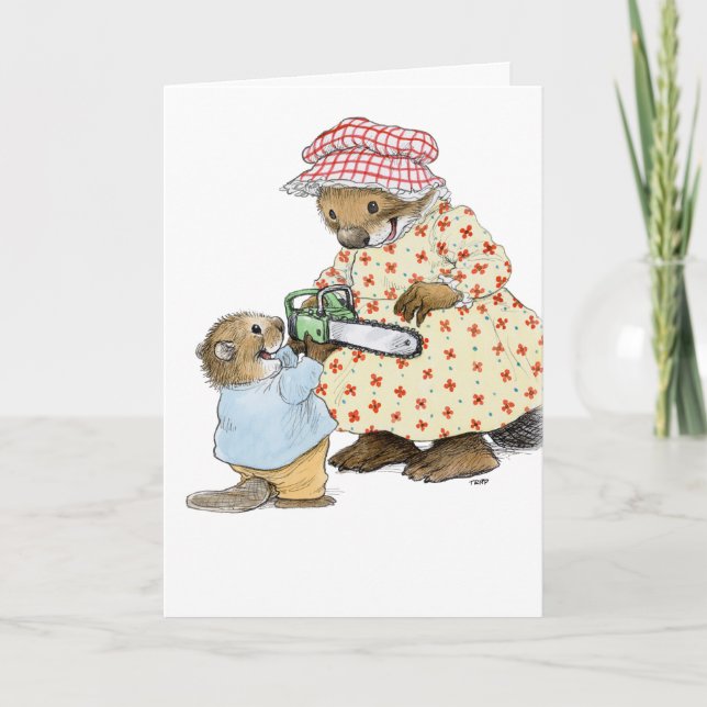 Beaver Mother's Day Card (Front)