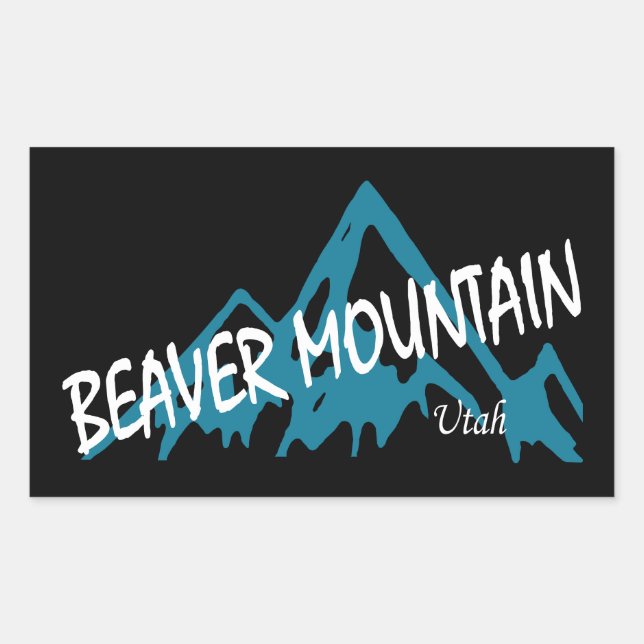 Beaver Mountain Resort Mountains Rectangular Sticker (Front)