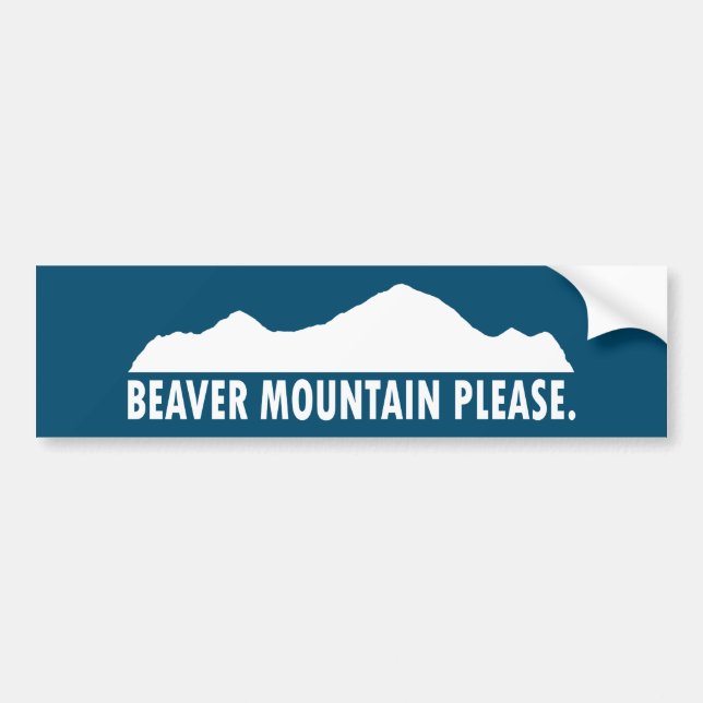 Beaver Mountain Resort Please Bumper Sticker (Front)