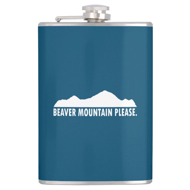 Beaver Mountain Resort Please Hip Flask (Front)