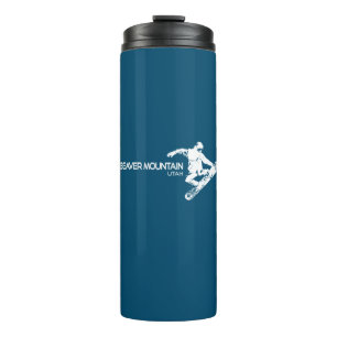Beaver Mountain Resort Utah Snowboarder Thermal Tumbler