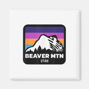 Beaver Mountain Utah Skiing Snowboarding Family Sk Magnet