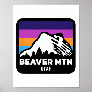 Beaver Mountain Utah Skiing Snowboarding Family Sk Poster