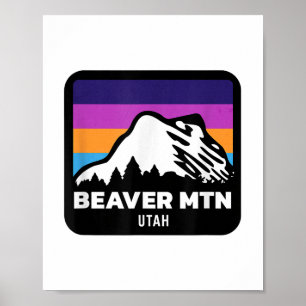 Beaver Mountain Utah Skiing Snowboarding Family Sk Poster