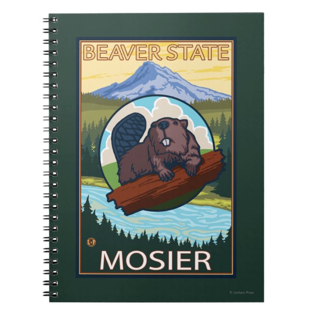 Beaver & Mt. Hood - Mosier, Oregon Spiral Notebook (Front)
