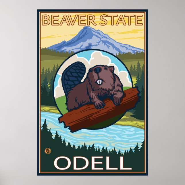 Beaver & Mt. Hood - Odell, Oregon Poster (Front)