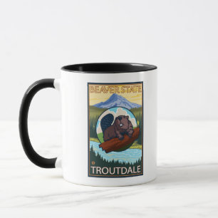Beaver & Mt. Hood - Troutdale, Oregon Mug
