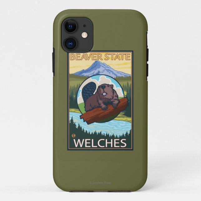 Beaver & Mt. Hood - Welches, Oregon Case-Mate iPhone Case (Back)