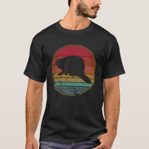 Beaver Nature Outdoors Hiking Gif Retro Style T-Shirt