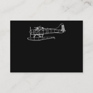 Beaver On Floats Sea Plane Pilot Front & Back Business Card