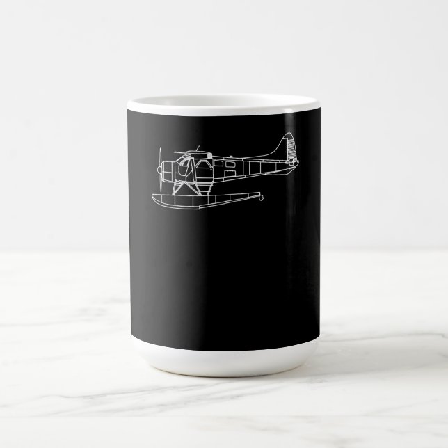 Beaver On Floats Sea Plane Piot Funny Gift Coffee Mug (Center)