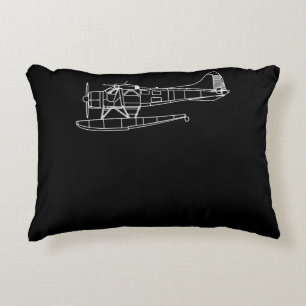 Beaver On Floats Sea Plane Piot Funny Gift Decorative Cushion